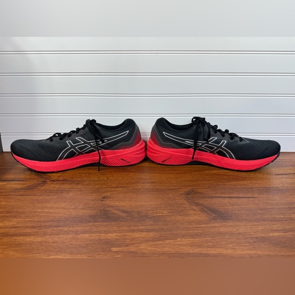 ASIC’s men’s Black/Electric Red Kayano gel Nimbus running gym shoes. Size 10 - Picture 4 of 14